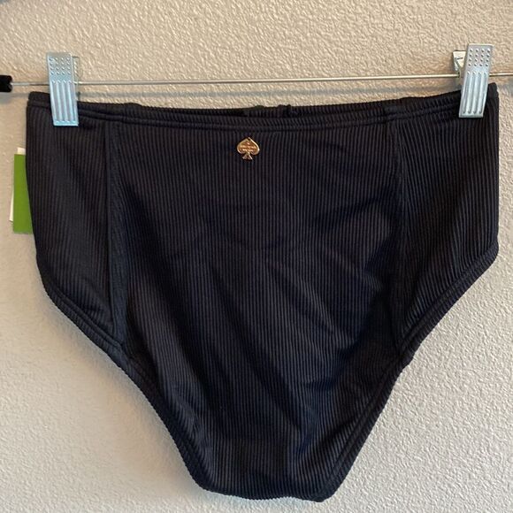 NWT- Kate Spade NY Black Marco Island Bikini Swimsuit Bottoms - Size Small - Picture 7 of 9